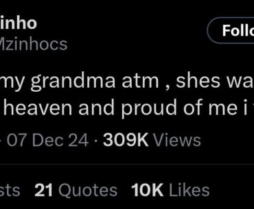 Mzinho on his Twitter
