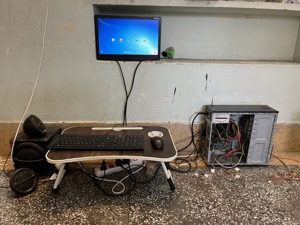 My gaming setup at my grandmas home