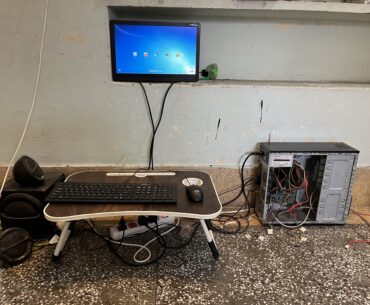 My gaming setup at my grandmas home