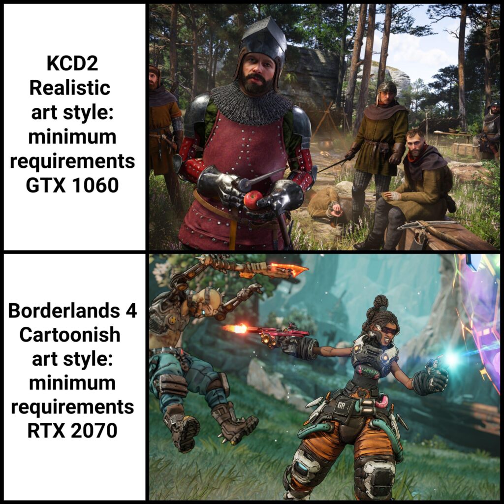 "Umm, actually, the cartoon pixels have 16 times the detail. A real fan would happily upgrade their PC for this game."