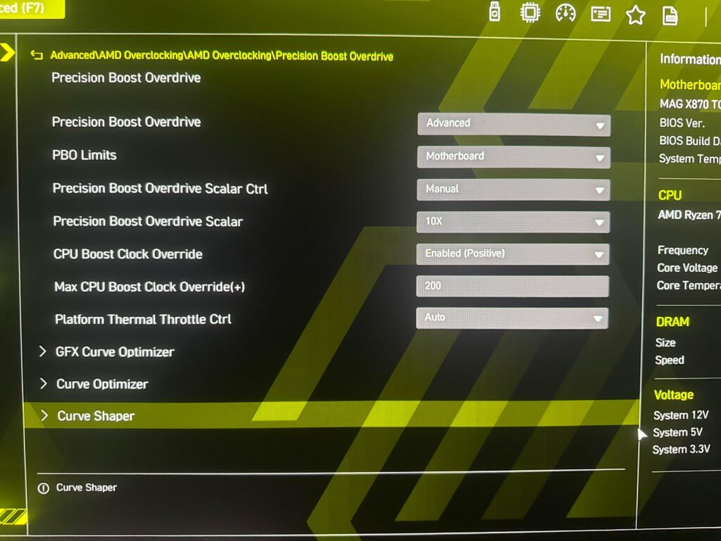 New bios/overclocking settings not changing anything New bios/overclocking settings not changing anything