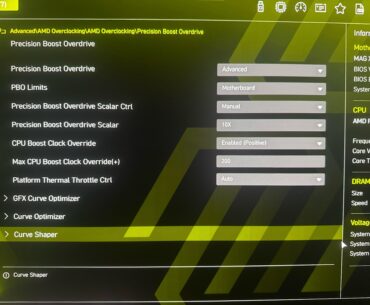 New bios/overclocking settings not changing anything