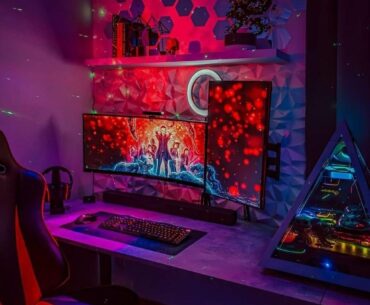 Built this battlestation to game, vibe, and possibly open a portal to another dimension.
