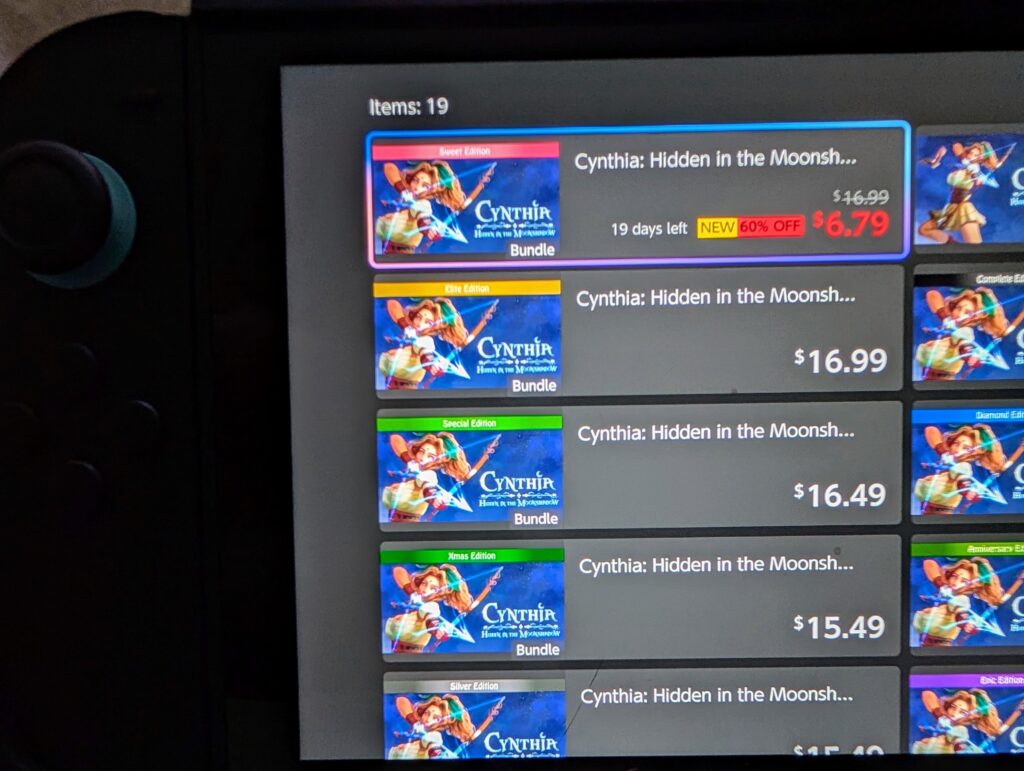 19 Versions of the same game