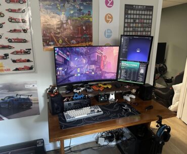 My pc set up I’ve been building up. Sim rig was included