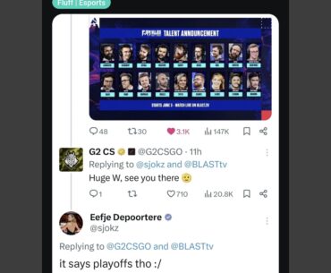 Sjokz knew. G2 didn't.