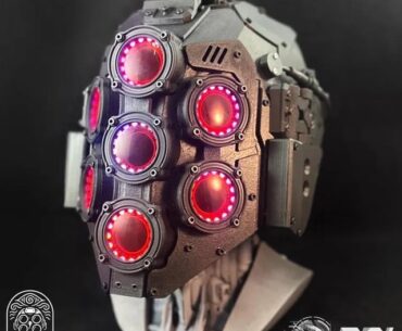 Just finished the electronics on one of these helmets I designed!