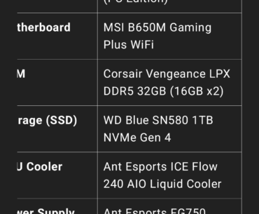 Suggest build with Ryzen 5 7600x with RRX 7800XT GPU