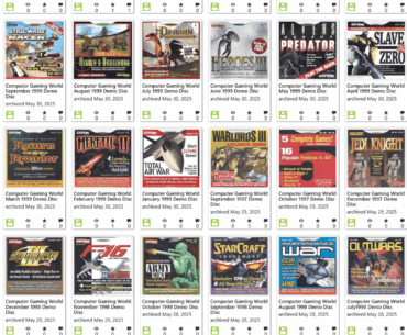 I uploaded 90 Computer Gaming World Demo Discs, 1996-2005