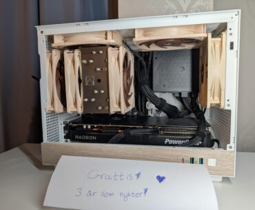 I came home and saw this. My girlfriend has bought and build a PC on her own for me without my knowledge to celebrate my 3 year anniversary as clean & sober. She knows more about PC's than me. A fine upgrade from my old PC! i love her so much