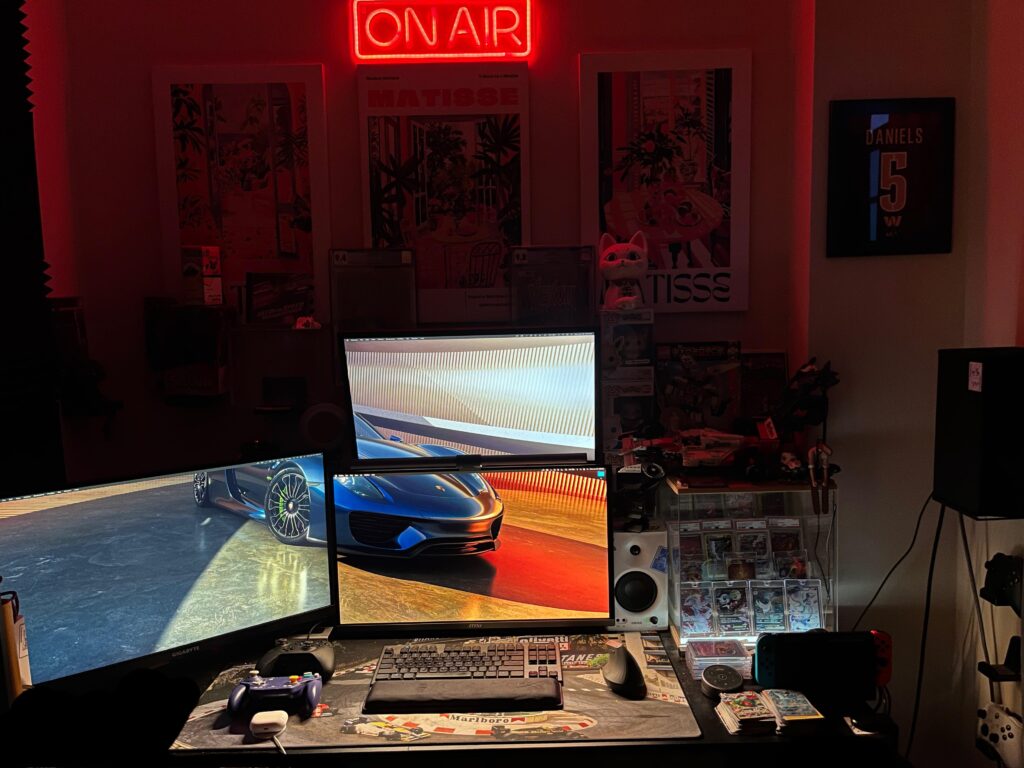 My gaming setup & collectibles nook