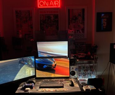 My gaming setup & collectibles nook
