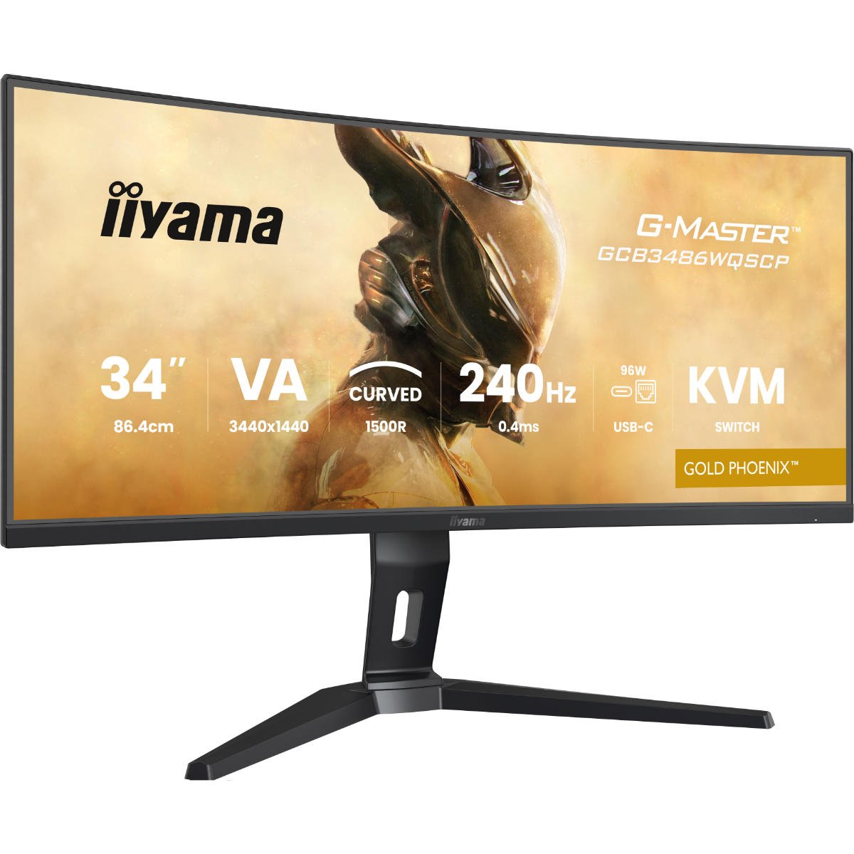 iiyama G-MASTER GCB3486WQSCP-B1 against a white background.
