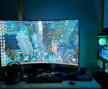 My office setup! What can I do to have better ambient lighting? Behind the monitor