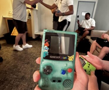 Groomsmen in my buddies wedding received custom GameBoy Colors!