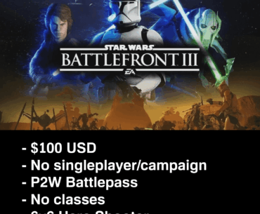 Some of yall are really quick to forget why Battlefront 3 was shelved, you keep asking for it and this is what we are gonna get, especially since we know who holds the license.