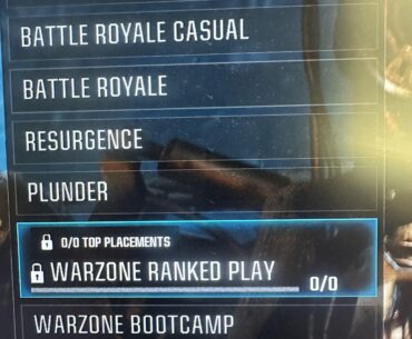 Ranked is locked
