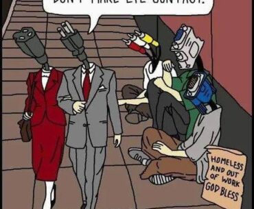 Powerless and out of touch, a society that walks past the needs of others