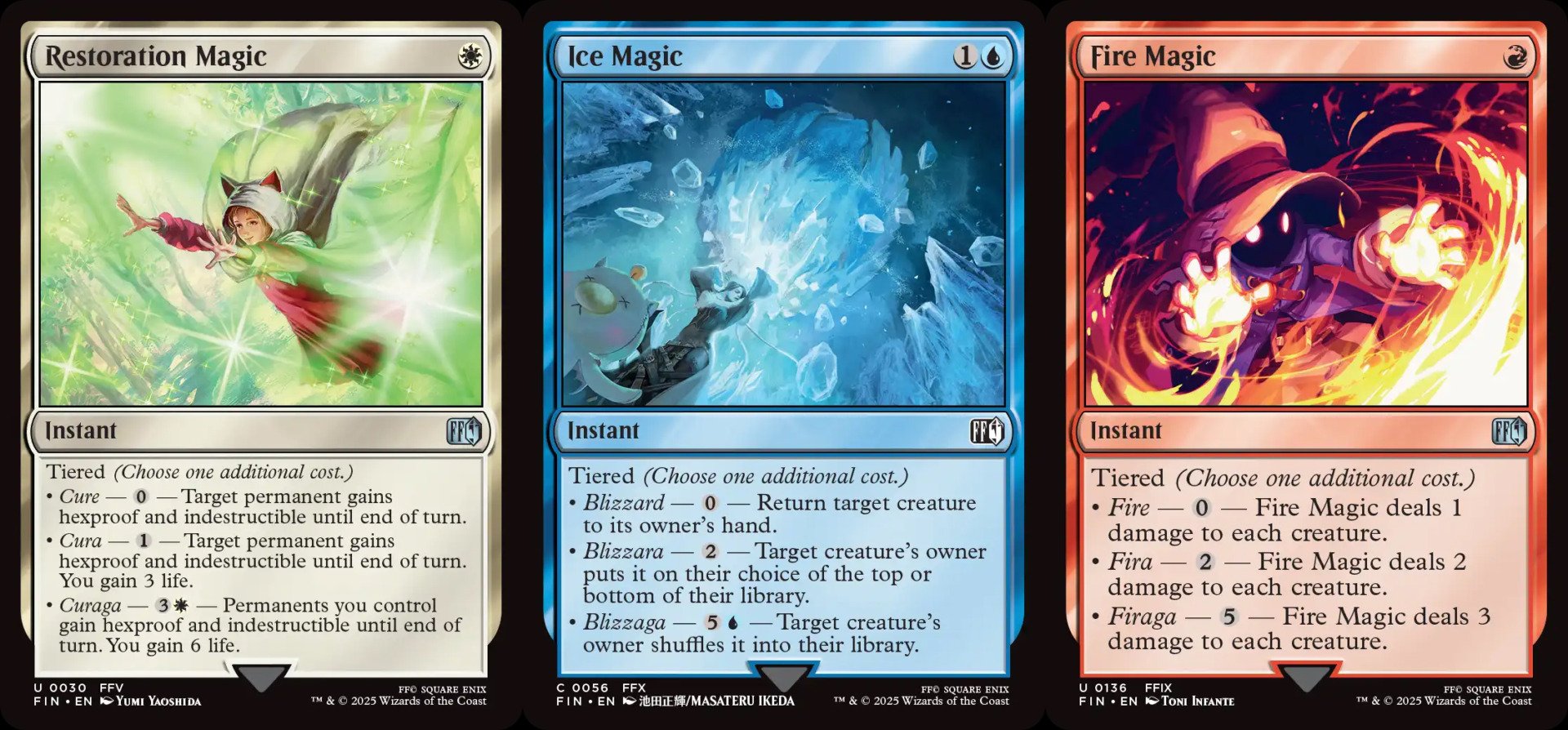 Magic The Gathering Final Fantasy Restorative Magic Ice Magic Fire Magic