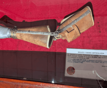 So I found the arm of "Captain Silver Hand" in a museum in Spain