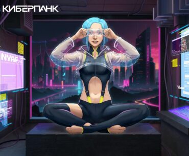 Netrunner Ayumi-chan (NYAF 2024: Cyberpunk mascot) by 
Alina Friesen