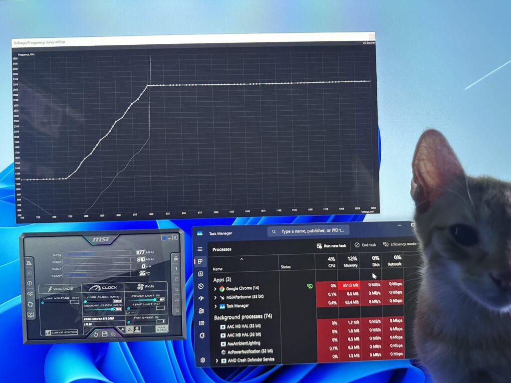 Why is my 5090 idling at 1200 MHz when undervolting/overclocking?