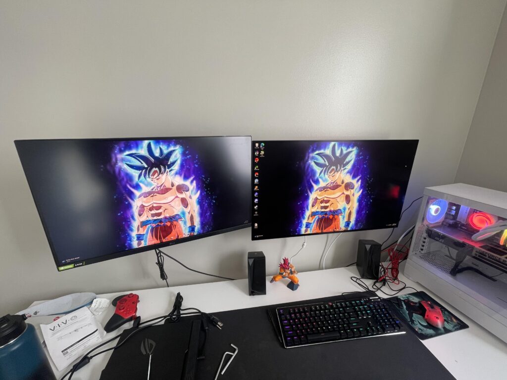 Is having different sized monitors mounted and a gap a huge deal? I can’t make them even because of how the monitor mount works.