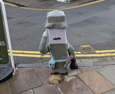 This Captain Price knitted bollard cover