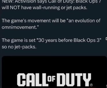 No wall-running or jet packs in the next CoD. Instead will have “wall jumping”. Thoughts?