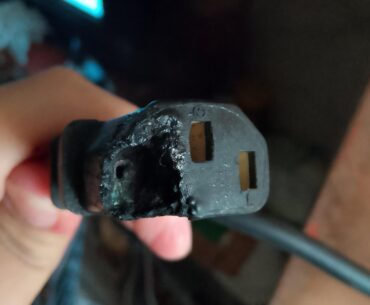 Monitor power cord just melted, what should I do???