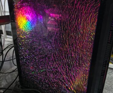 My panel glass broke, but looks cool this way