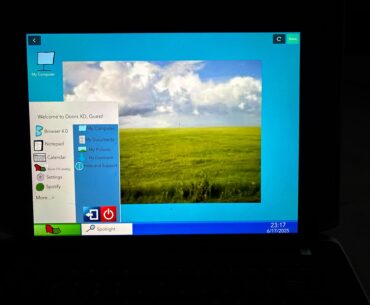 Working on a fake windows XP ripoff called “Doors XD”