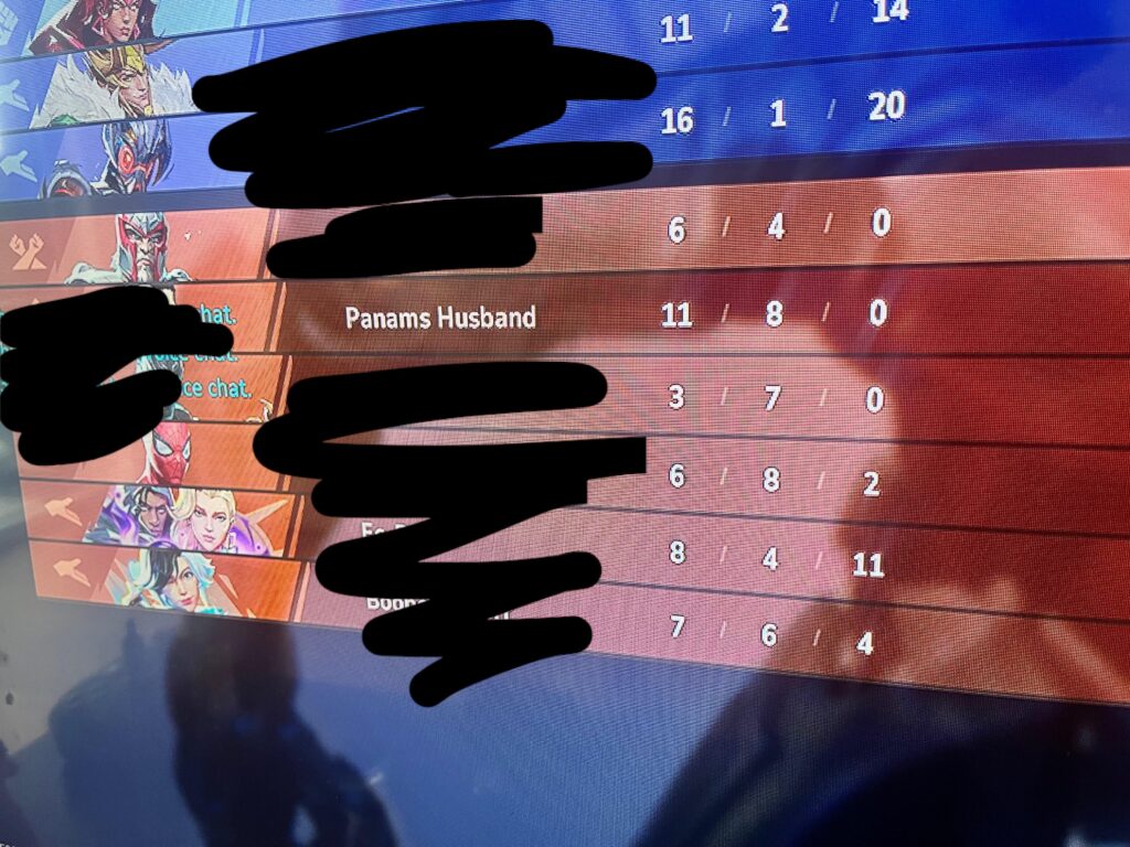 lol which one of you did I just play against in Marvel Rivals