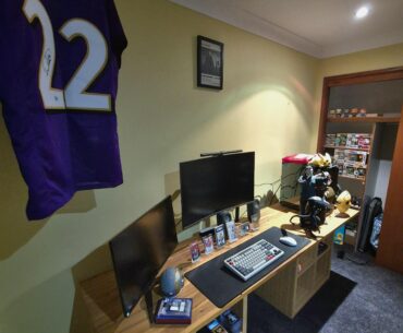 My sports/horror/gaming set up 😁