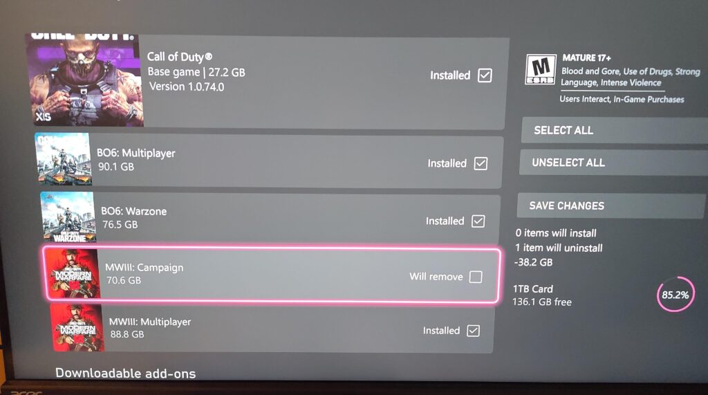 Why don’t I save the full amount of storage when I uninstall it on Xbox? Why don't I save the full amount of storage when I uninstall it on Xbox?