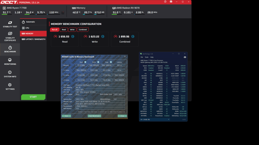 Ryzen 7700 – 6000 tuned Ryzen 7700 - 6000 tuned