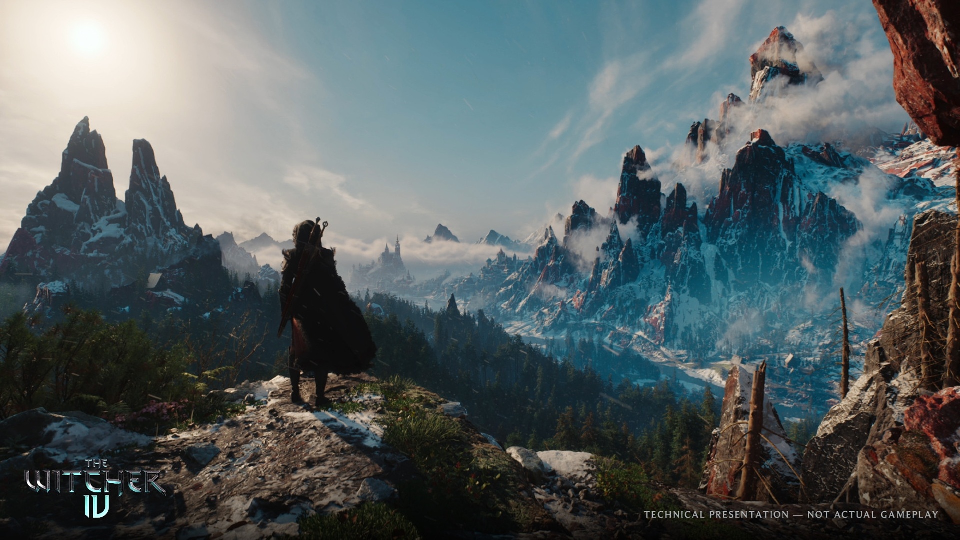 The Witcher 4 tech demo Ciri standing in front of a huge landscape