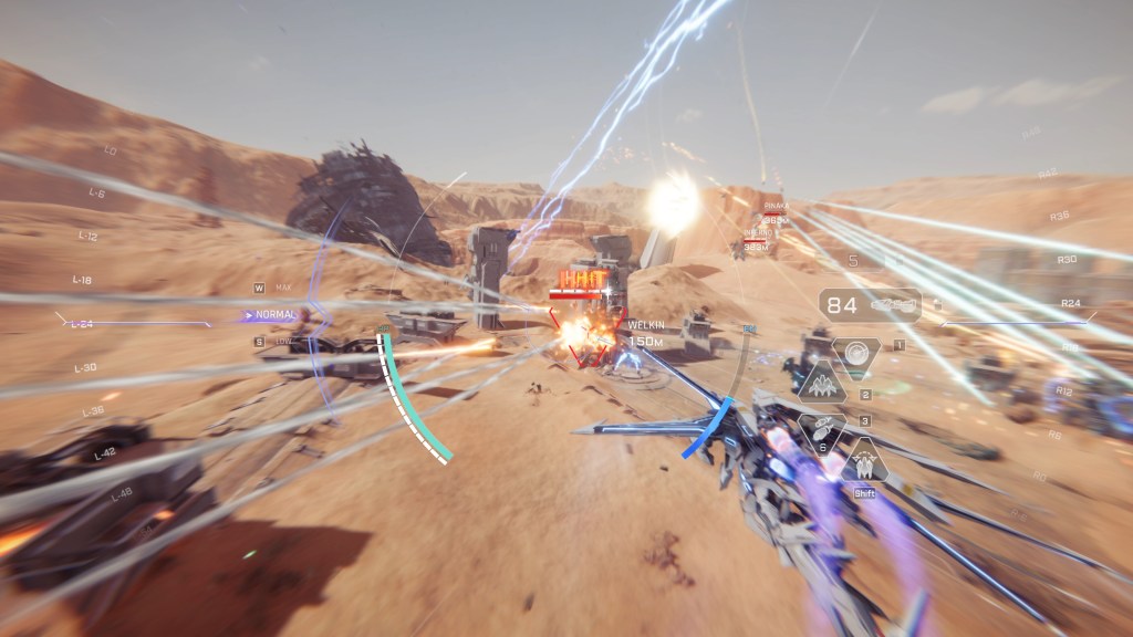 Gameplay from upcoming free-to-play multiplayer mech shooter 'Mecha BREAK'