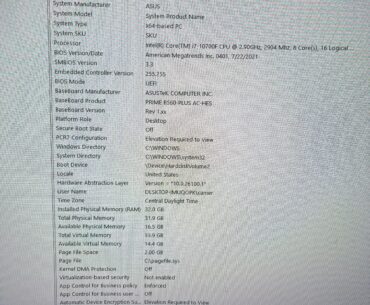 Got an I7 10700f , Prime B560 Plus AC -HES , 32gb ram can’t get it past base 2.9 😐
