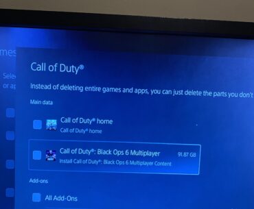 Warzone storage on PS5