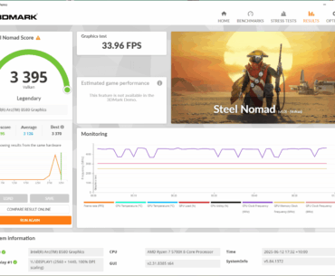 B580 Steel Nomad(Vulkan) Score. Core: 3050Mhz - Mem 2500Mhz. 100% power limit, 0% voltage. Seems there is a ton of performance to squeeze out