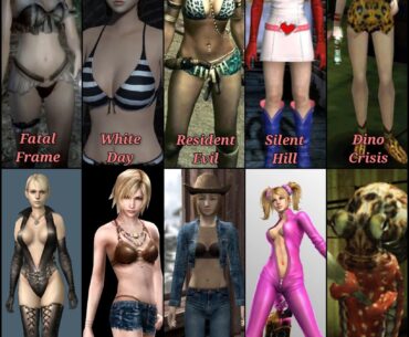 Unlockable costumes for female horror MCs:
