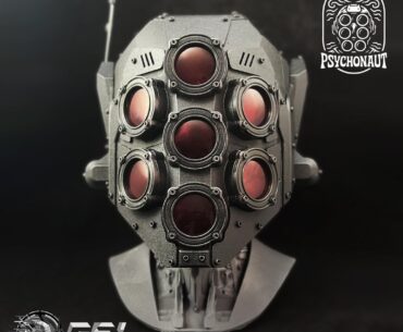 One of many fully wearable Cyberpunk styled helmets I designed :)