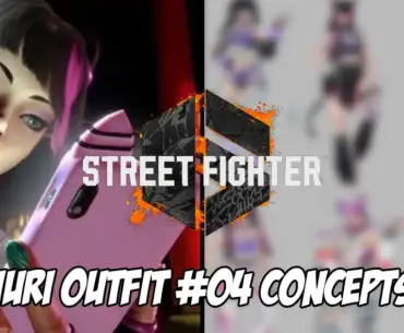 Concept art for Juri's Outfit 4 in Street Fighter 6 including what it almost could've been
