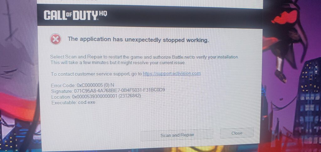 Crashing since the most recent update
