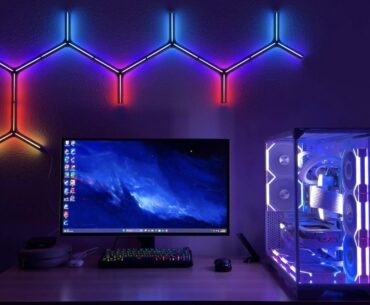 First OLED monitor + Govee Lights