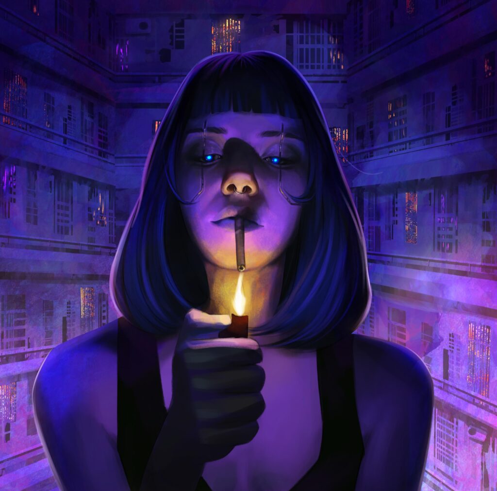 oldish cyberpunk illustration