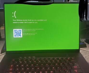 We all know the blue screen of death… But what about the green one.