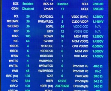 6400CL26 @ 2200fclk