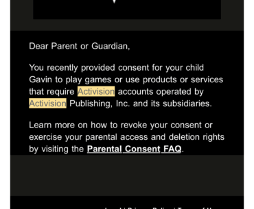 Activision Child Account with Permissions